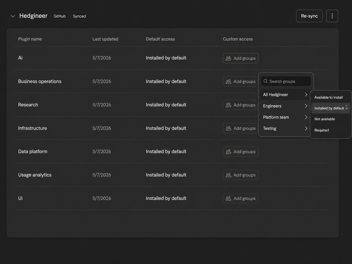 Plugin governance in Claude Organization Settings